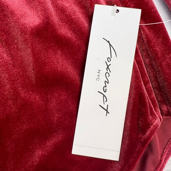 Foxcroft Womens Velvet Top Maroon Red Bell Ruffle Sleeve Blouse Whimsigoth 6 Y2K - Picture 6 of 12